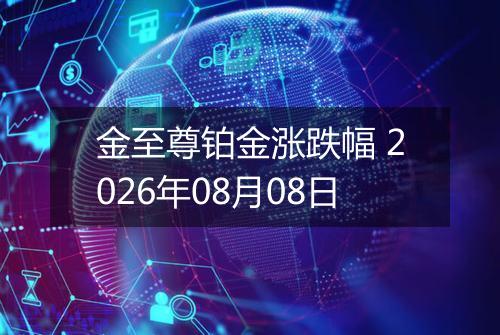 金至尊铂金涨跌幅 2026年08月08日