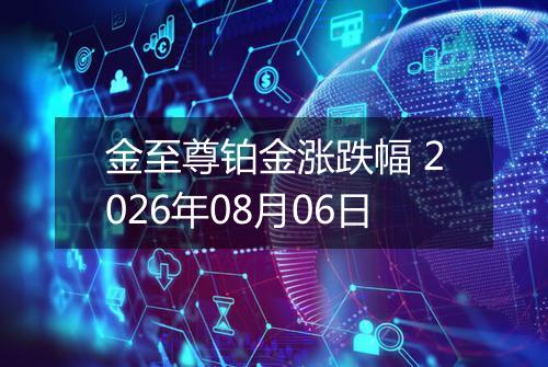 金至尊铂金涨跌幅 2026年08月06日