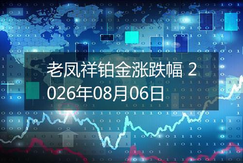 老凤祥铂金涨跌幅 2026年08月06日