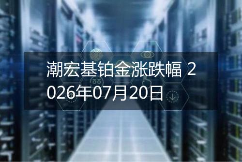 潮宏基铂金涨跌幅 2026年07月20日